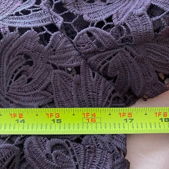 LOFT Women's Sz 2 Wine Burgundy Lace Shift Dress Cocktail Party 3/4 Sleeve - Picture 9 of 9